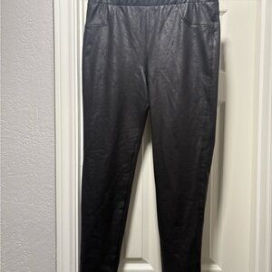 Black Faux Leather Pants